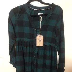 True Craft dark green tunic